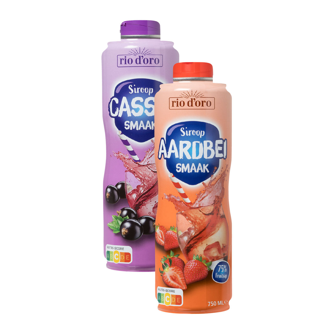 Cassis- of aardbeiensiroop