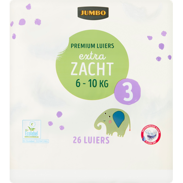 Jumbo Premium Luiers Maat 3 6-10 kg 26 Stuks