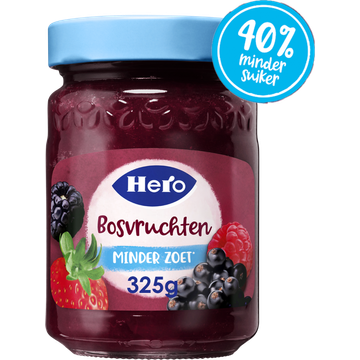 Hero Jam Minder Zoet Bosvruchten 325g