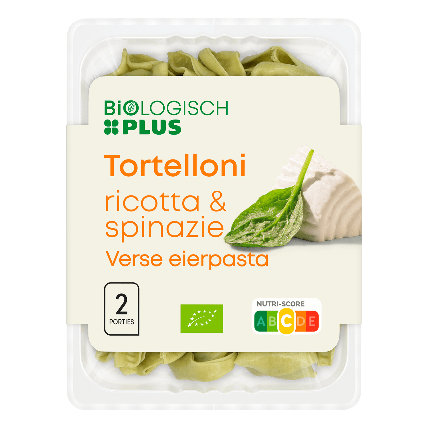 Biologisch PLUS Tortelloni ricotta spinazie