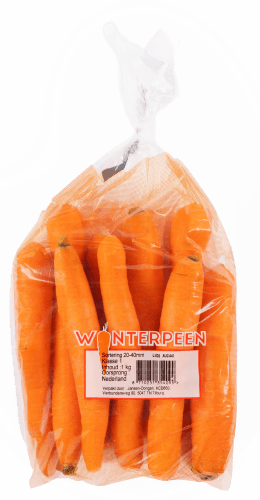 Winterpeen verpakt