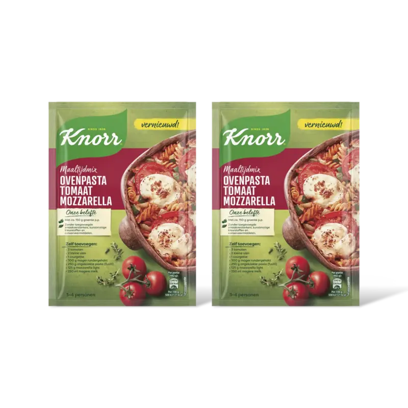 Knorr Ovenpasta tomaat mozzarella 2-pack