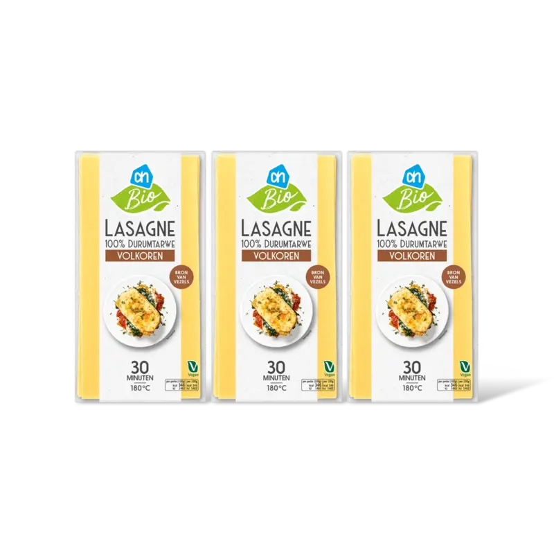 AH Biologisch Lasagne volkoren 3-pack