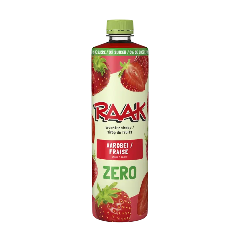 Raak Vruchtensiroop aardbeien zero sugar