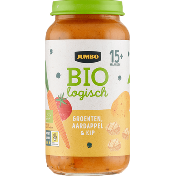 Jumbo Biologisch Groenten, Aardappel & Kip 15+ Maanden 250 g