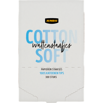Jumbo Cotton Soft Wattenstaafjes 300 Stuks