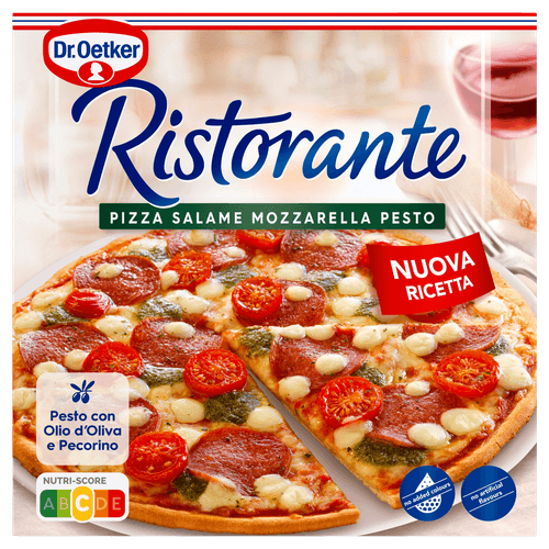 Dr. Oetker Ristorante pizza salame mozzarella pesto