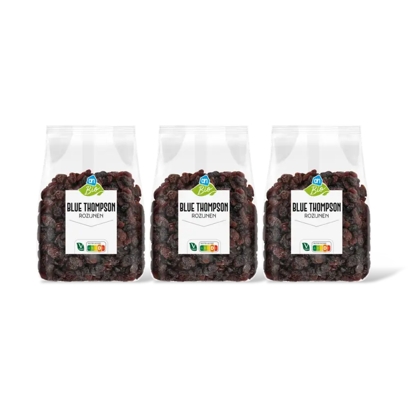AH Biologisch Blue thompson rozijnen 3-pack