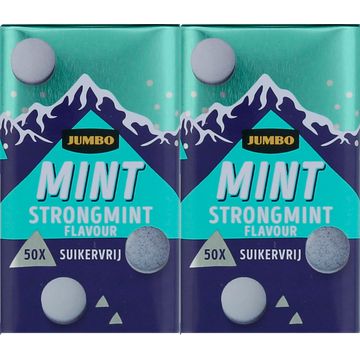 Jumbo Strong Mint Suikervrij 2 x 50 Stuks