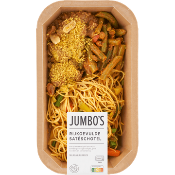 Jumbo's Verse Maaltijd Rijkgevulde Satéschotel 450 g