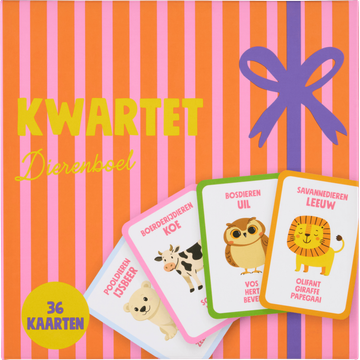 Kwartet Dierenboel 36 Kaarten