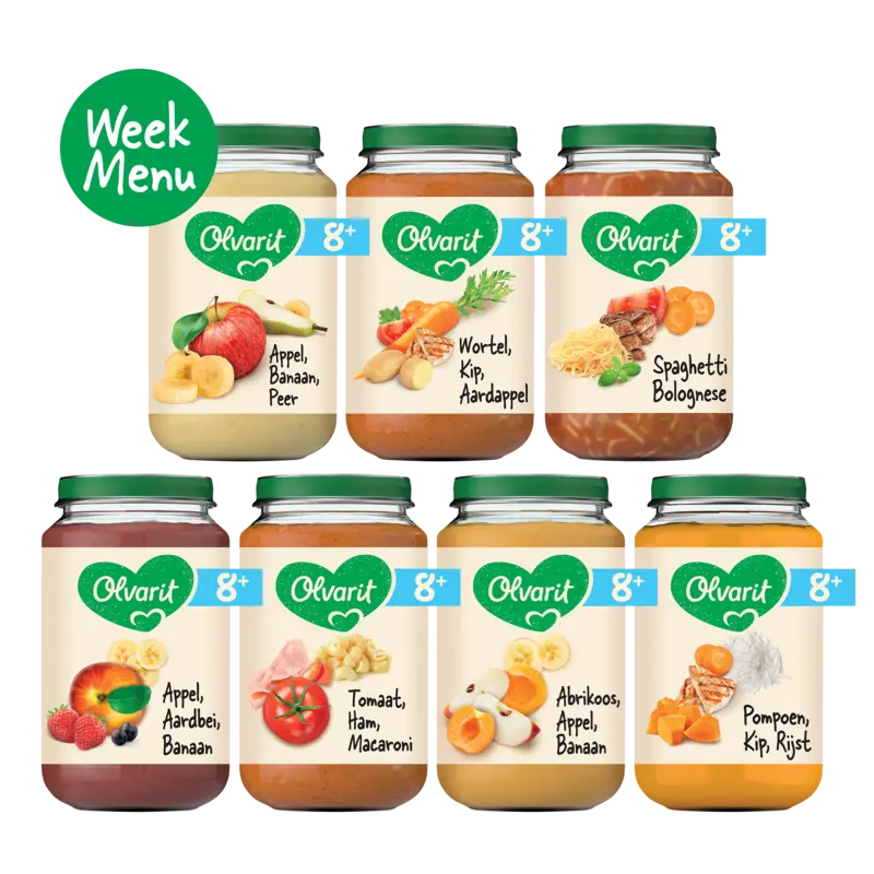 Olvarit Weekmenu groente & fruit 8m+