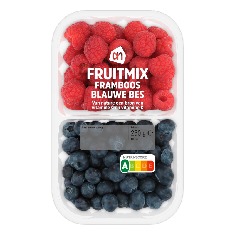 AH Fruitmix framboos blauwe bes