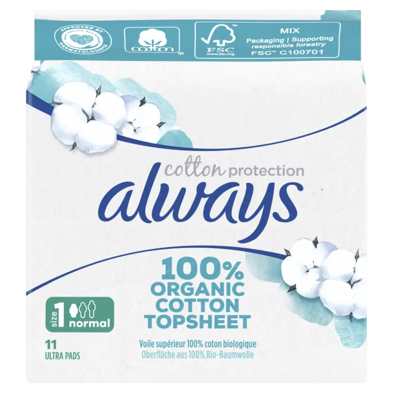 Always Organic cotton normal maandverband