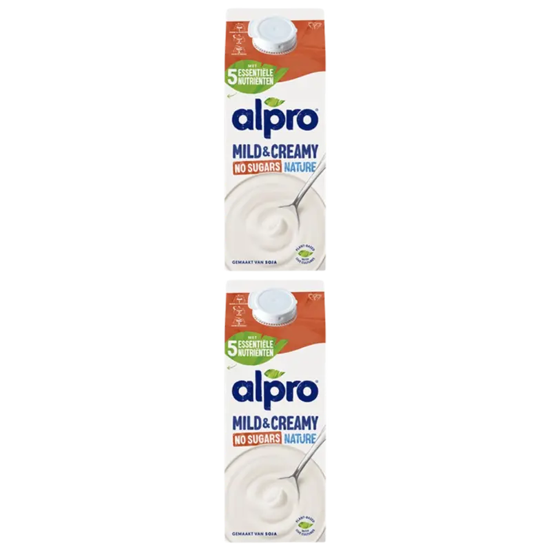 Alpro Mild & creamy zonder suikers 2-pack
