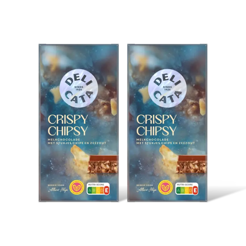 Delicata Reep crispy chipsy melkchocolade 2-pack
