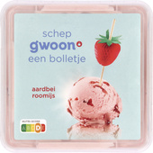 g'woon roomijs aarbei