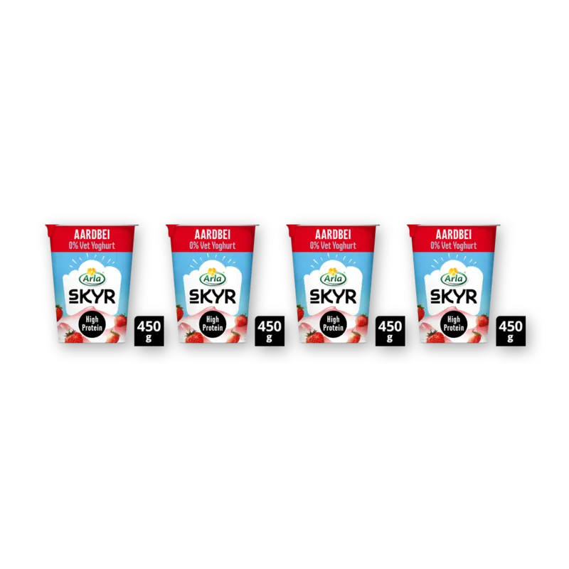 Arla Skyr aardbei yoghurt 0% vet 4-pack