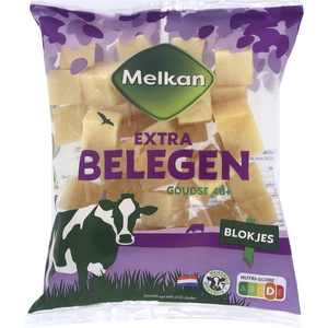 Melkan Kaasblokjes Extra Belegen