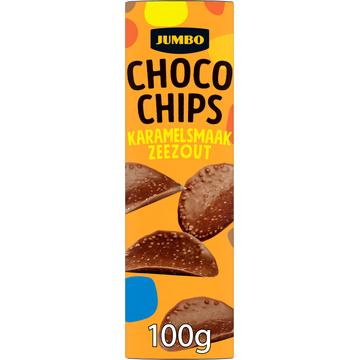 Jumbo Choco Chips Karamelsmaak Zeezout 100 g