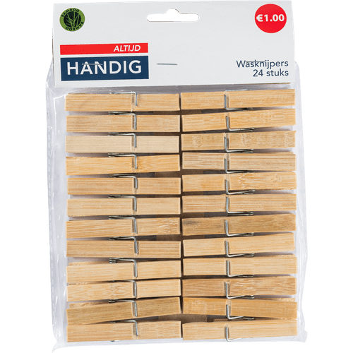 Altijd handig Wasknijper bamboe 24 stuks