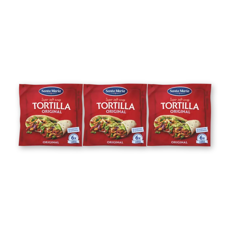 Santa Maria Tortilla wraps original 6x large 3-pack