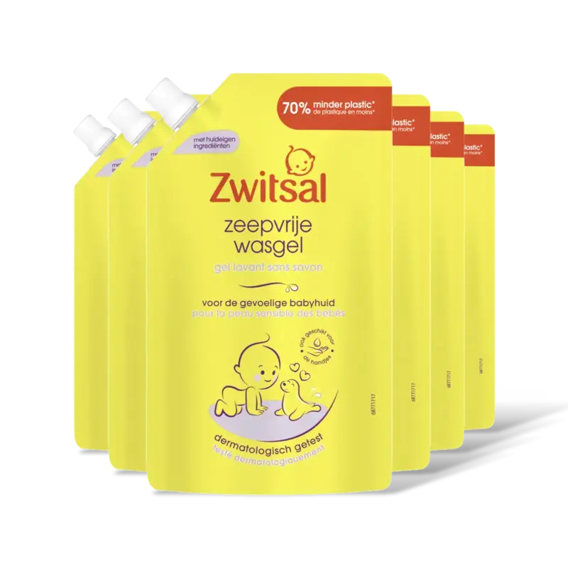 Zwitsal Baby zeepvrije wasgel navulpak 6-pack