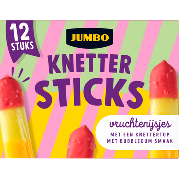 Jumbo Knettersticks Vruchtenijsjes 12 Stuks