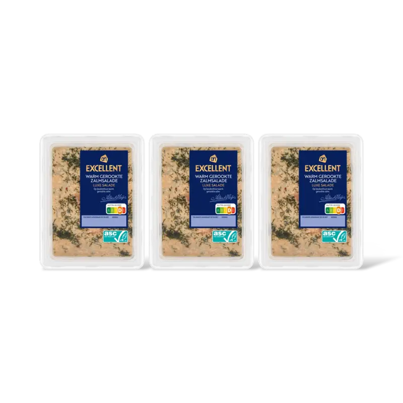 AH Excellent Warm gerookte zalmsalade luxe salade 3pk