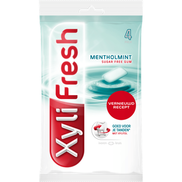 Xylifresh Mentholmint Suikervrij Kauwgom 4-Pack 4 x 18 g