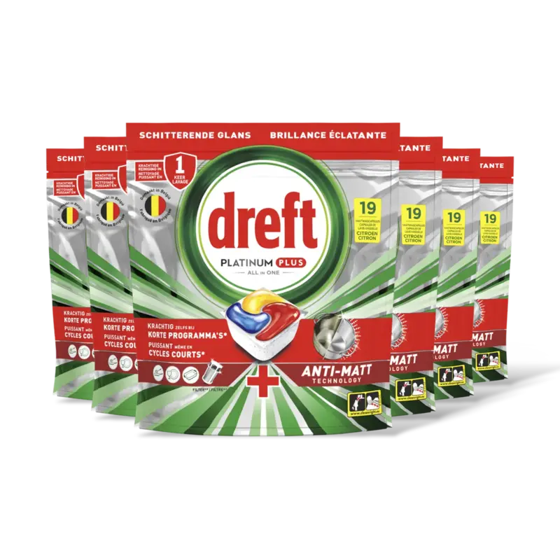 Dreft Platinum pls vaatwascapsules citroen 6pk