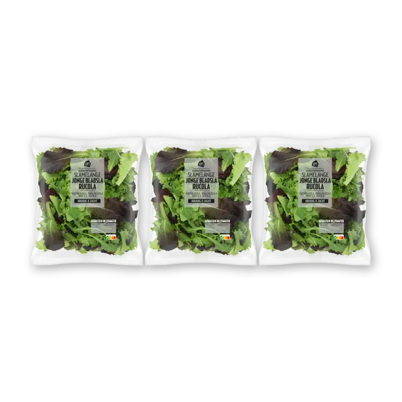 AH Jonge bladsla rucola kleinverpakking 3pk