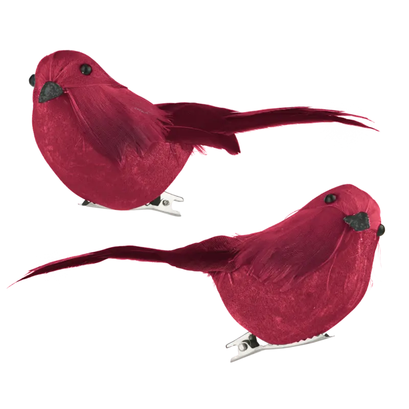 AH Excellent Vogeltje op clip rood