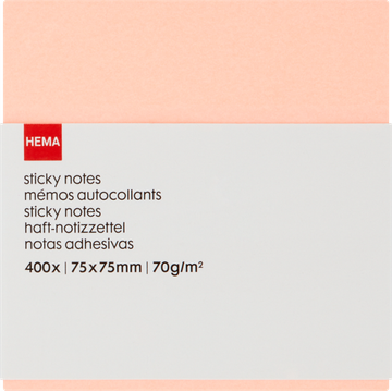 HEMA Sticky Notes 75 x 75 mm 400 Stuks