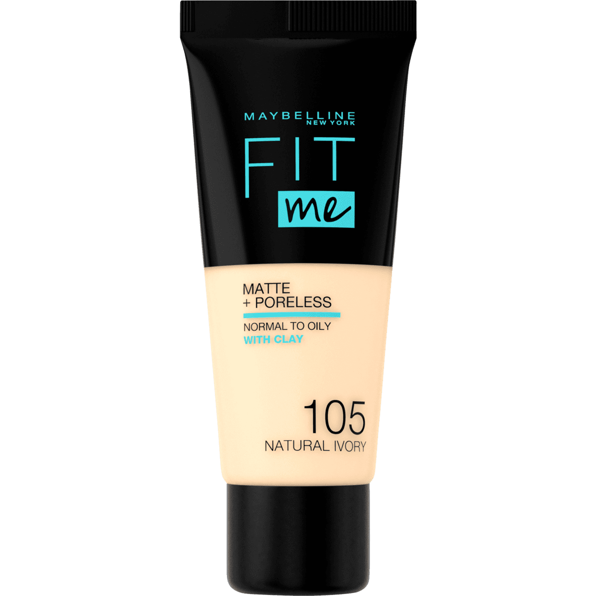 Maybelline New York Fit Me Matte+Poreless Foundation 105 Natural Ivory 30 ML