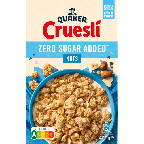 Quaker Cruesli noten zero sugar