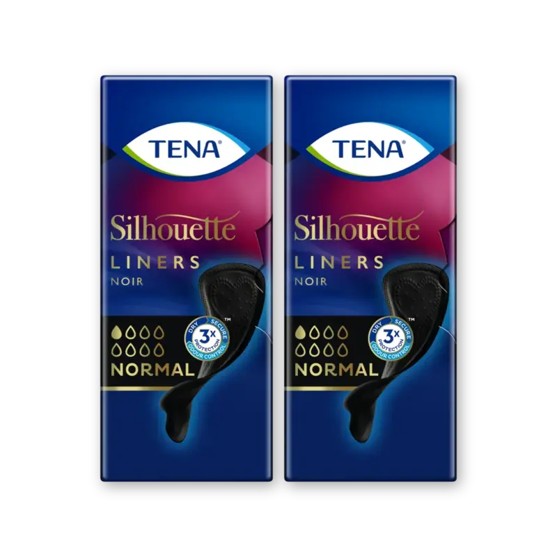 Tena Silhouette noir inlegkruisjes 2-pack