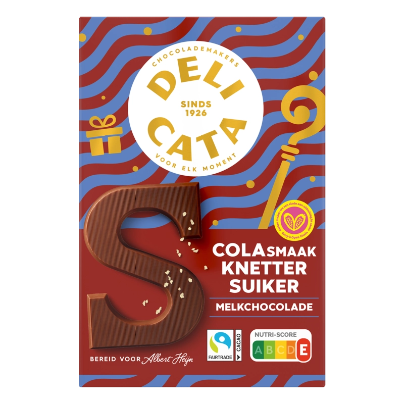 Delicata Chocoladeletter cola smaak knettersuiker