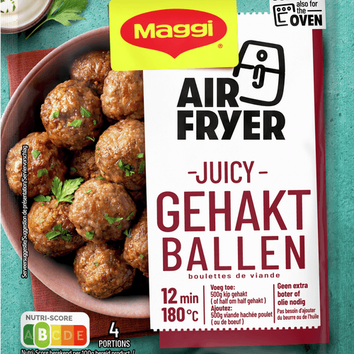 Maggi Kruidenmix airfryer meatballs