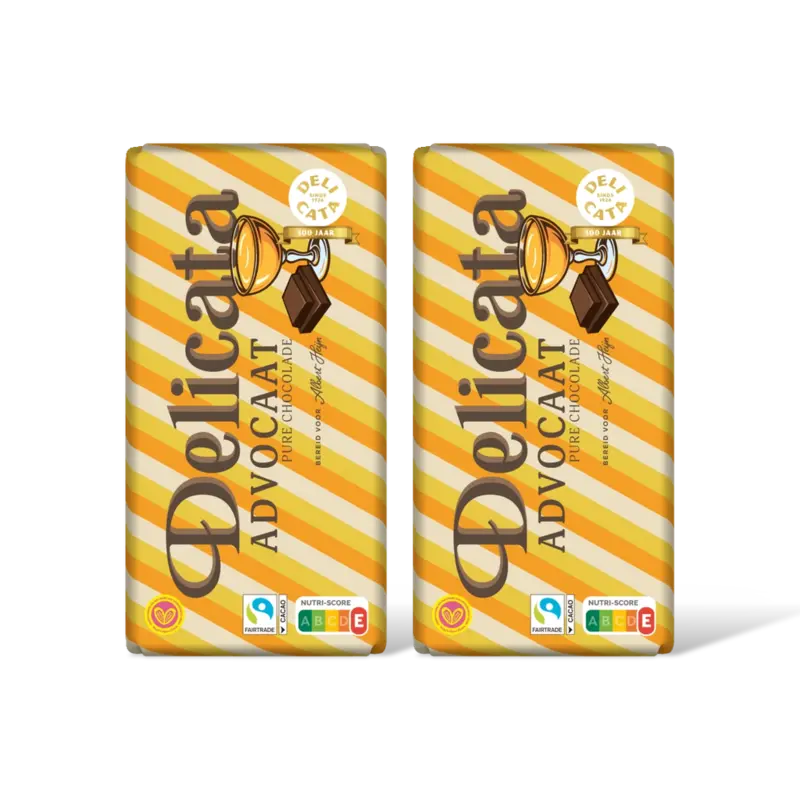 Delicata Reep advocaat pure chocolade 2-pack