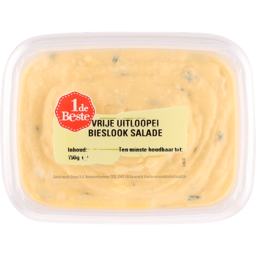 1 de Beste Vrije uitloopei bieslook salade
