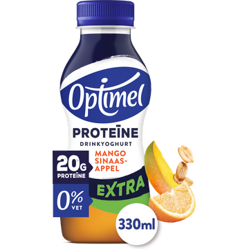 Optimel Proteïne Extra Drinkyoghurt Mango Sinaasappel 0% Vet 330ML