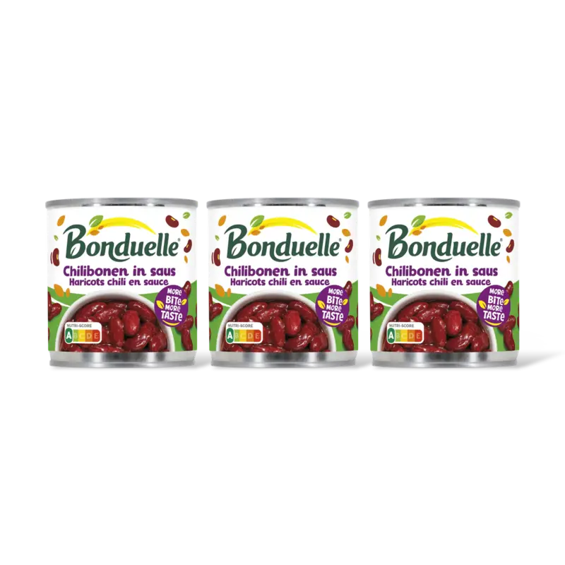 Bonduelle Bonduelle Chilibonen in saus 3-pack