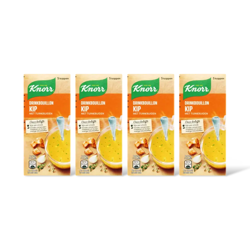 Knorr Drinkbouillon kip 4-pack