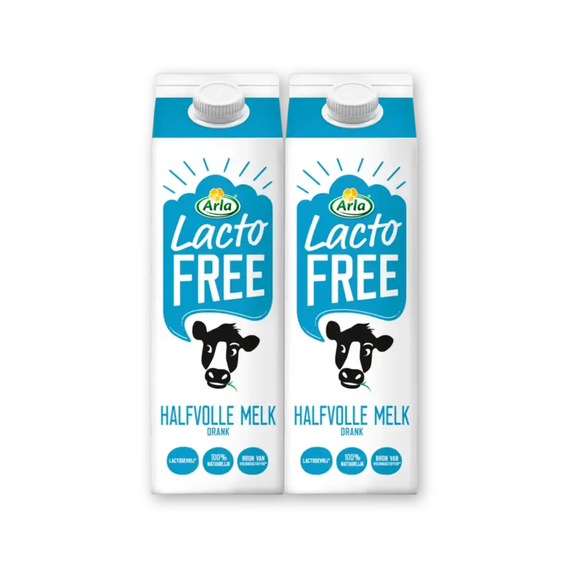 Arla Lactofree halfvolle melk 2-pack