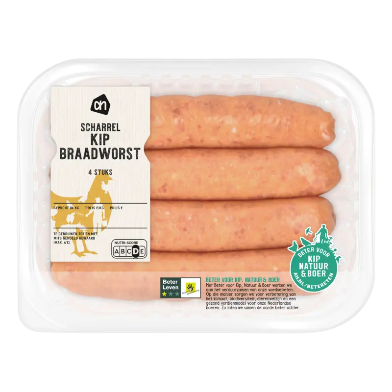 AH Scharrel kipbraadworst 4 stuks