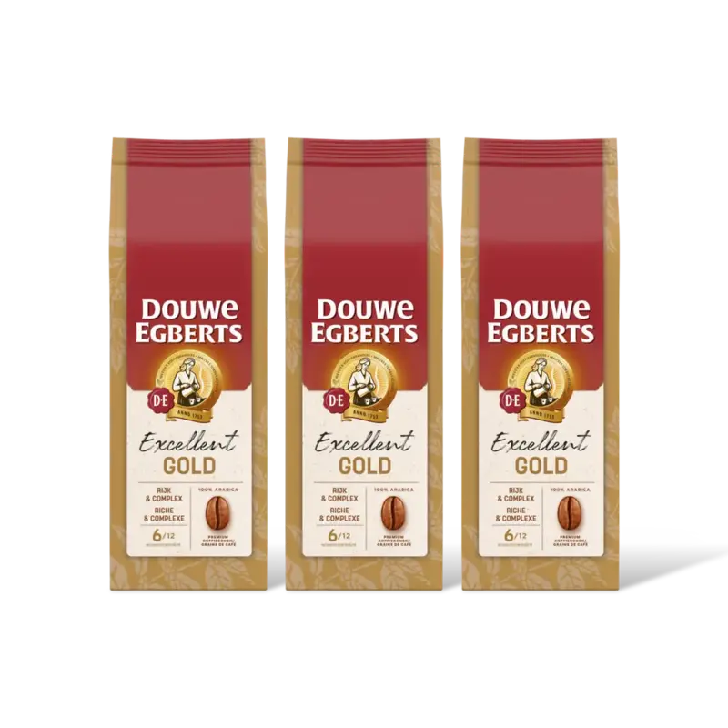 Douwe Egberts Excellent gold koffiebonen 3-pack