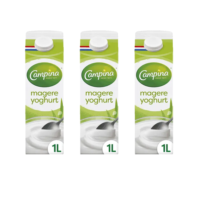 Campina Magere yoghurt 1L 3-pack