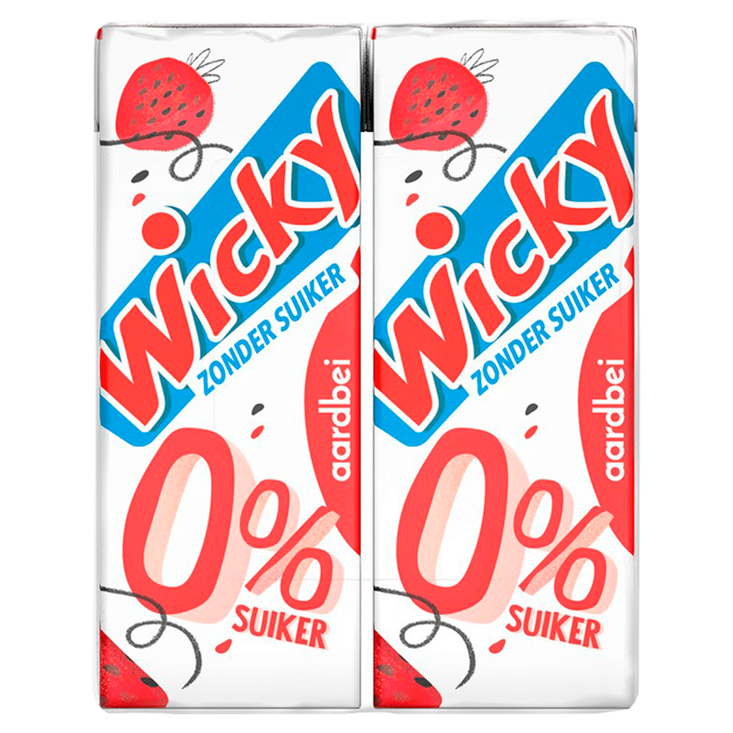 Wicky Aardbei 0% suiker 6-pack