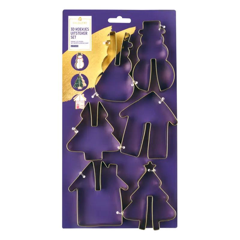 AH Excellent 3D cookie cutter set